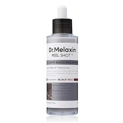 Korean Dr. Melaxin Peel Shot White and Black Rice Exfoliating Essence Moisturizing Gentle Exfoliation Soften Serum Skin Care