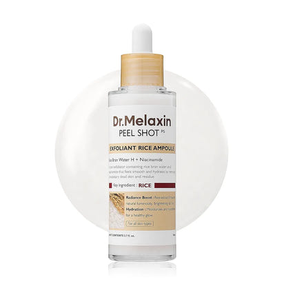 Korean Dr. Melaxin Peel Shot White and Black Rice Exfoliating Essence Moisturizing Gentle Exfoliation Soften Serum Skin Care