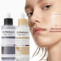 Korean Dr. Melaxin Peel Shot White and Black Rice Exfoliating Essence Moisturizing Gentle Exfoliation Soften Serum Skin Care